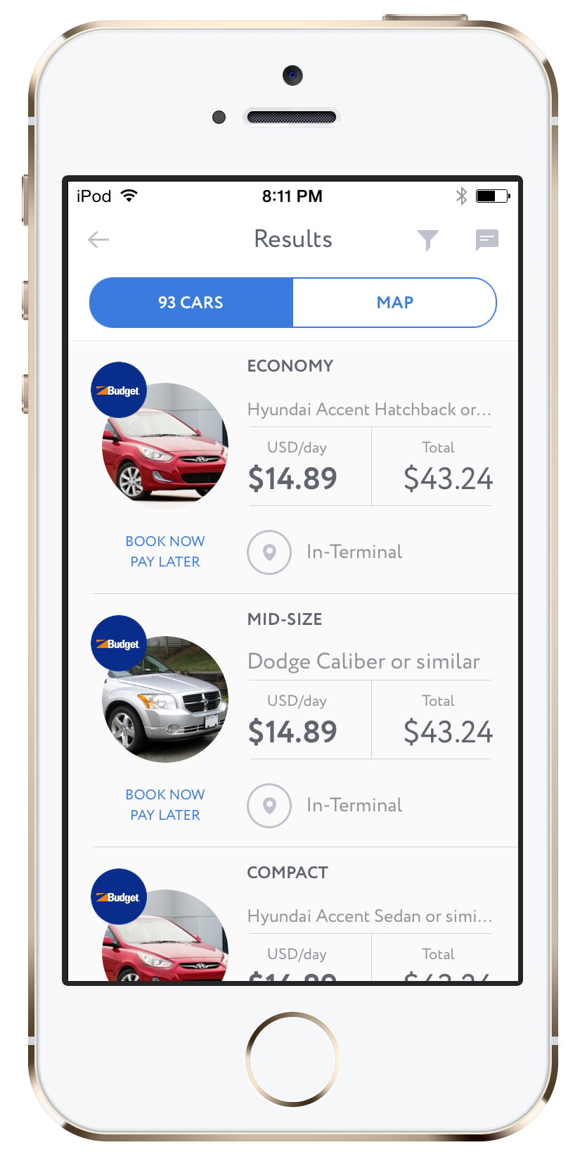 CarzUP car rental app for iOS and Android find the best deals